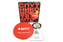 комплект мтс new установочный с антенной 60 см цвет - красный с кабелем и конвертером  фото