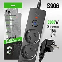 сетевой фильтр live-power lp5110 3 розетки 16a/3500w удлинитель 8м с выключателем  фото