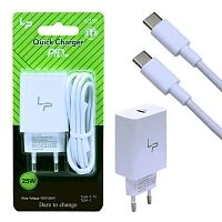 блок питания lp xq30 pd25w зарядное устройство 25w белый, вход type-c, с кабелем type-c - type-c  фото