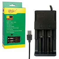 зарядное устройство для аккумулятора lp8080, питание от usb, (26650/18650/14500) на 2-слота  фото